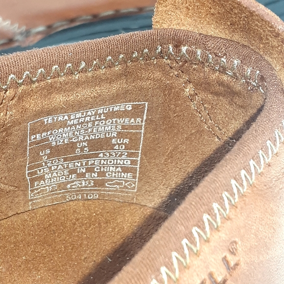 Merrell Tetra Emjay Nutmeg Leather Mary Jane Sz9 - Picture 9 of 10